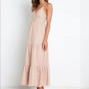 Beige/Pinkish Wrap Dress - Petal and Pup